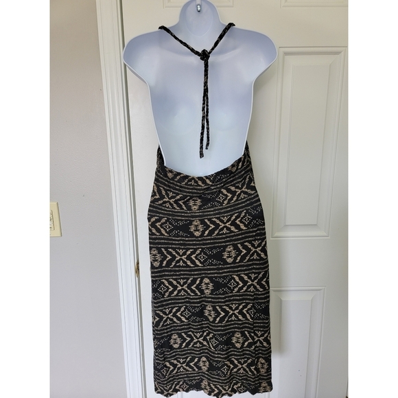VENUS Black and Tan Patterned Dress - Picture 7 of 11